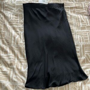 Black Satin Skirt from Miyamo boutique
